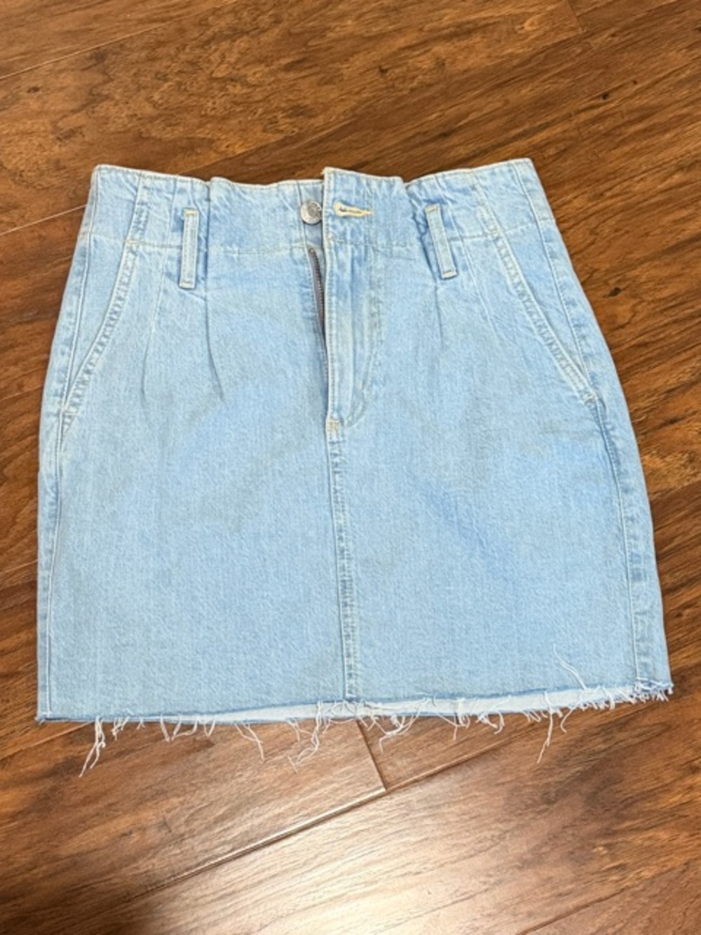 Garage Light Blue Denim Mini Skirt